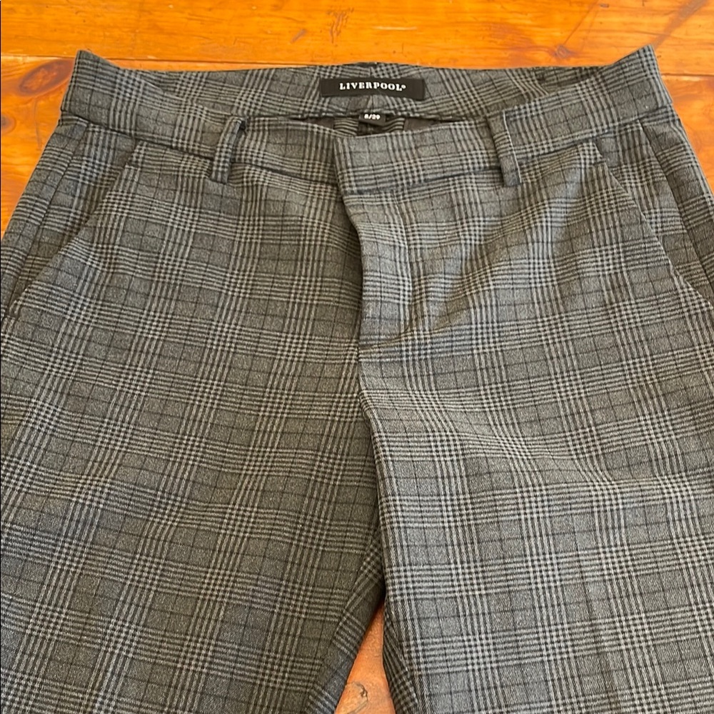 Liverpool Gray Plaid Women's Pants